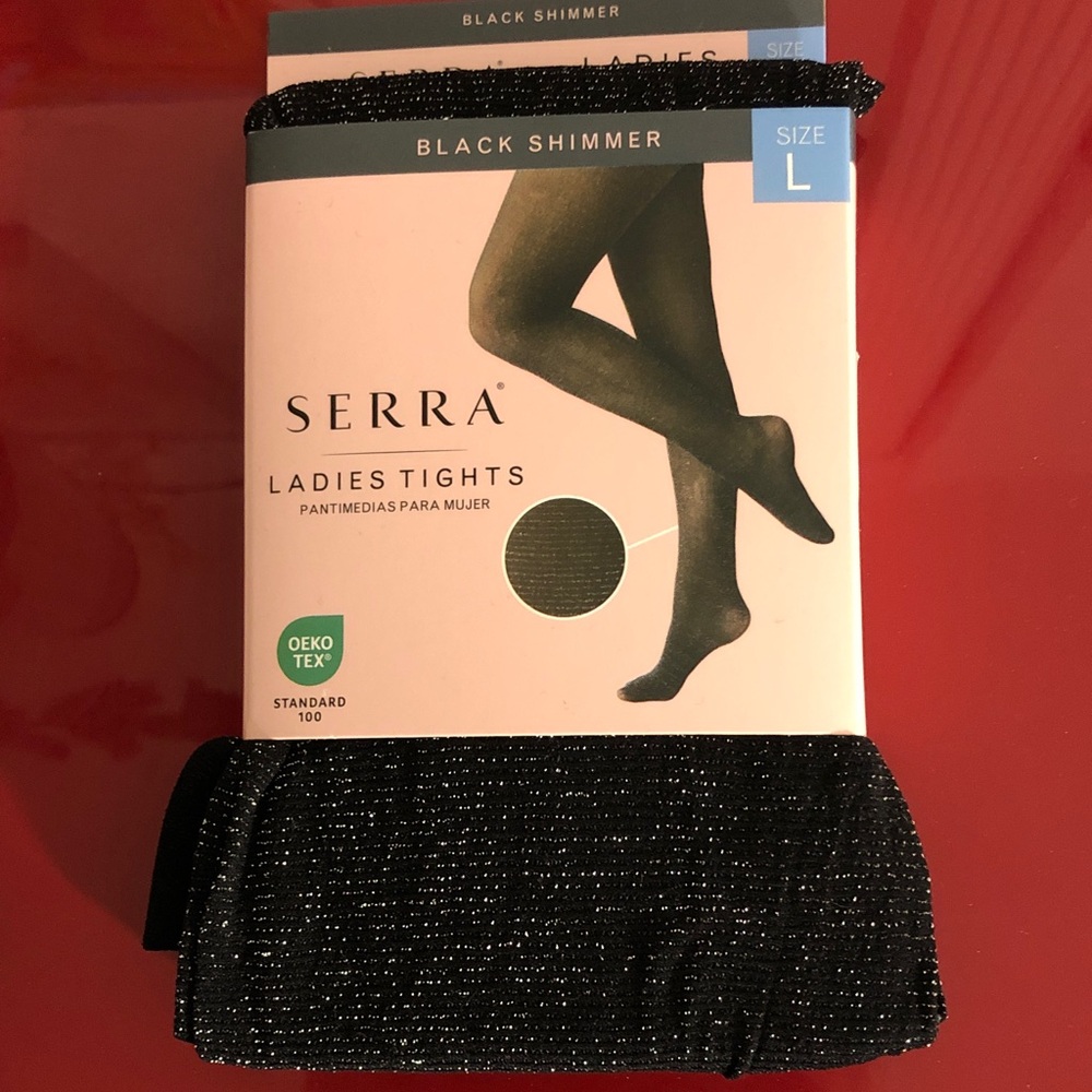 Serra Black Shimmer Ladies Tights
